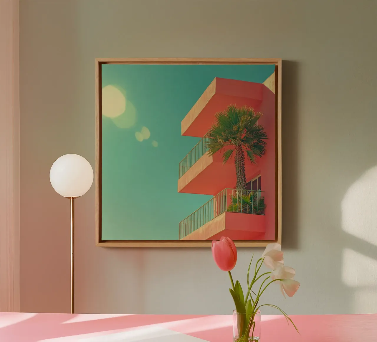 59 canvas van Pink California | Affiches & Posters