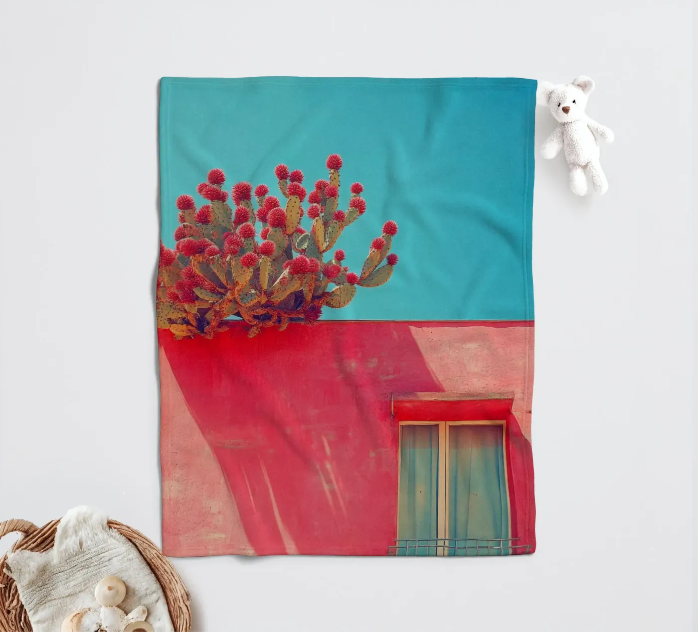 60 fleecedeken van Pink California | Affiches & Posters