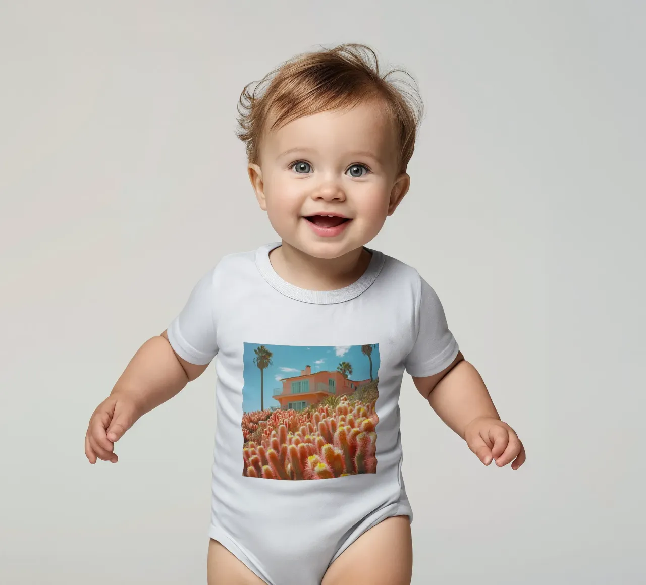 61 body neonato maniche corte da Pink California | Affiches & Posters