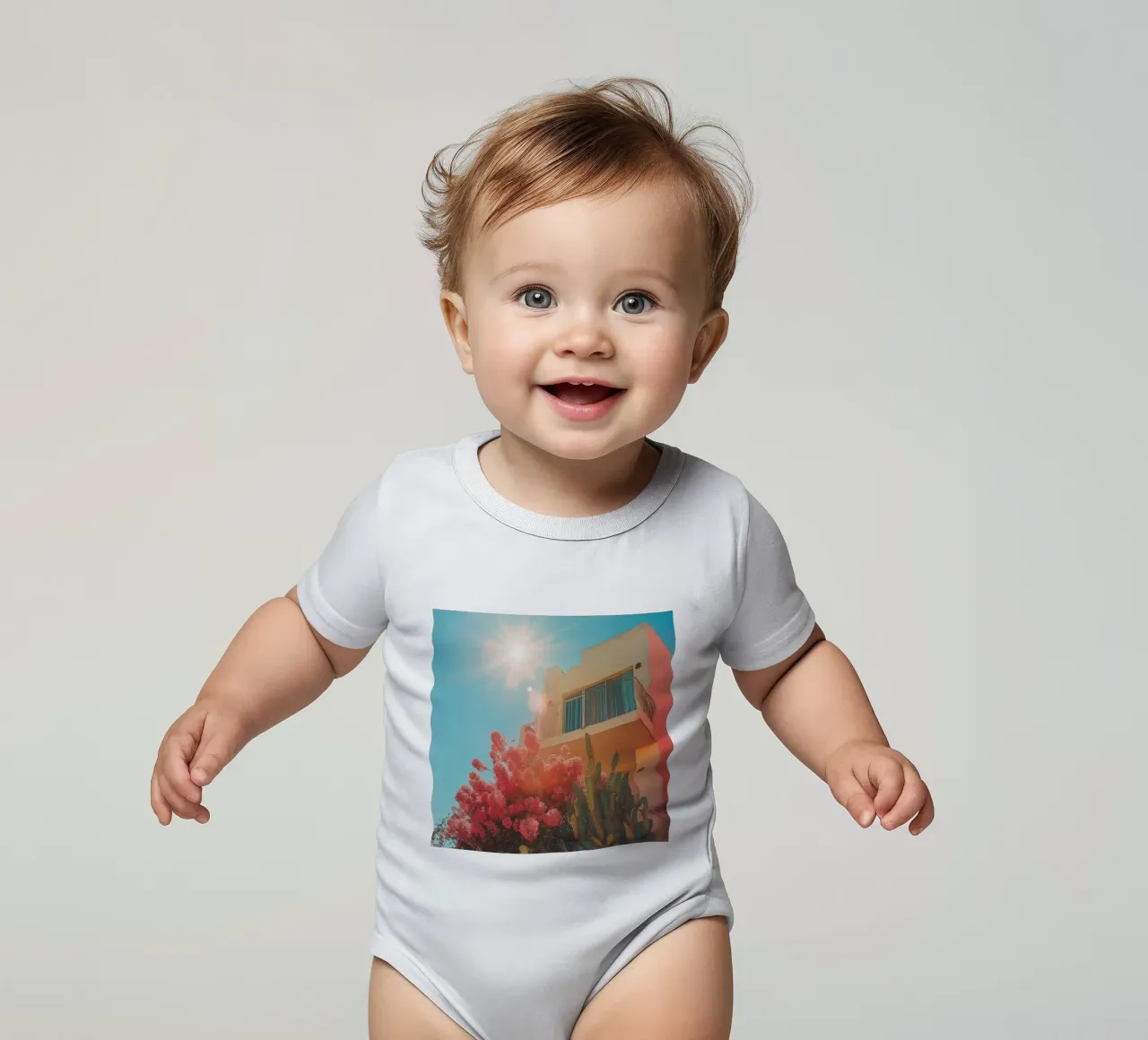 62 short-sleeve baby romper by Pink California | Affiches & Posters
