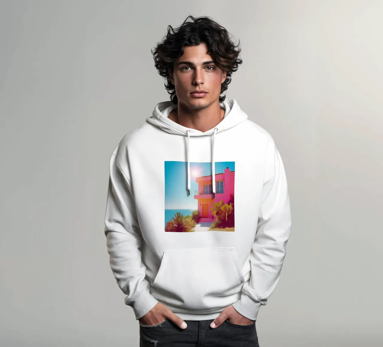 64 felpa con cappuccio da Pink California | Affiches & Posters