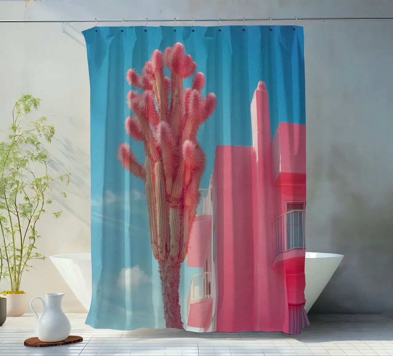65 tenda da doccia da Pink California | Affiches & Posters