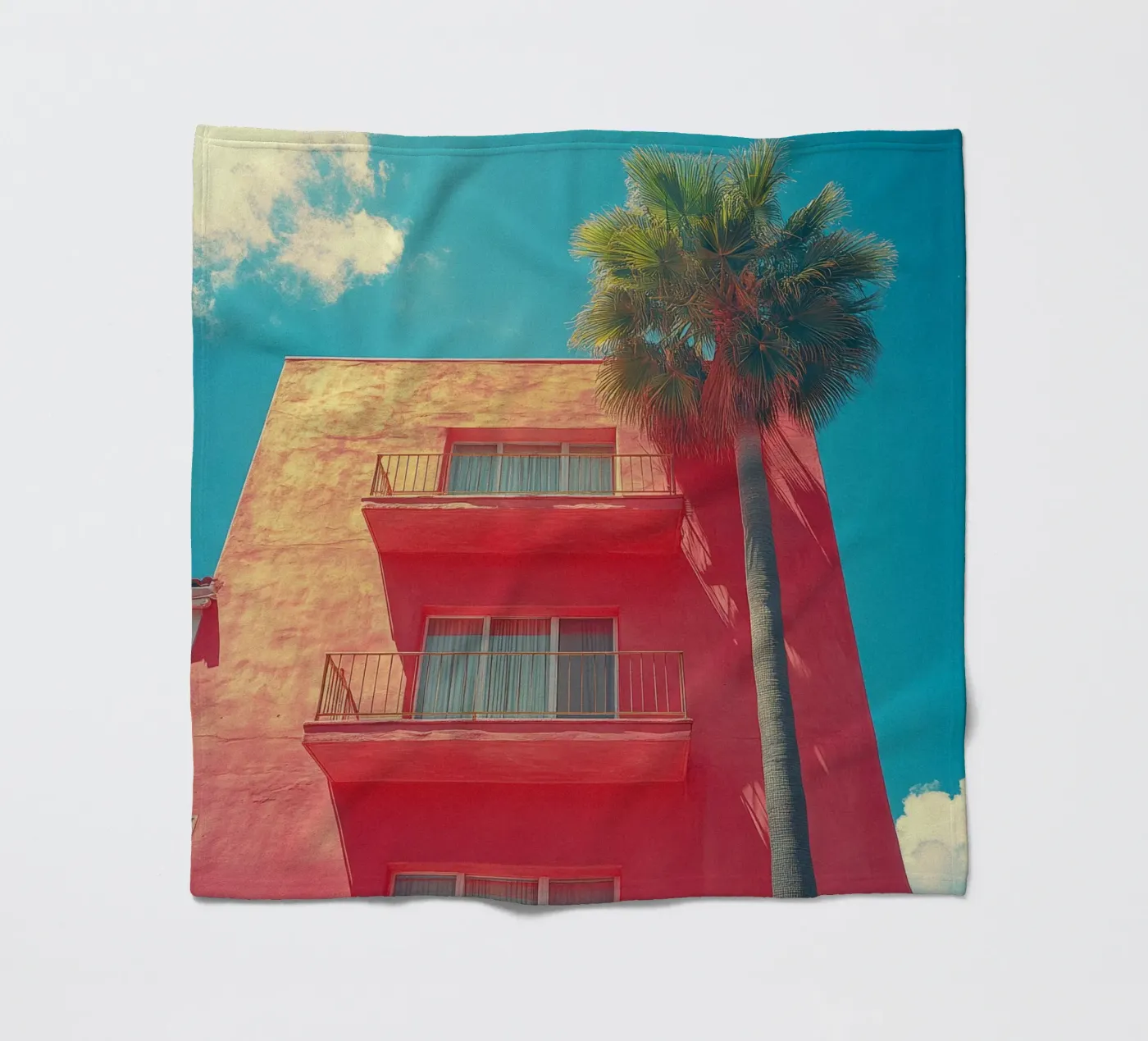 66 fleecedeken van Pink California | Affiches & Posters