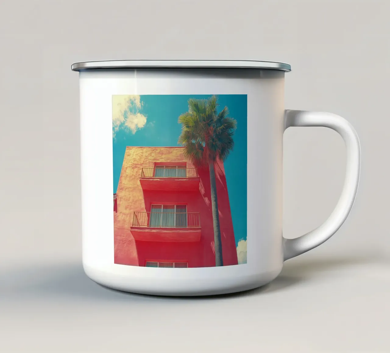 66 tazza in smalto da Pink California | Affiches & Posters