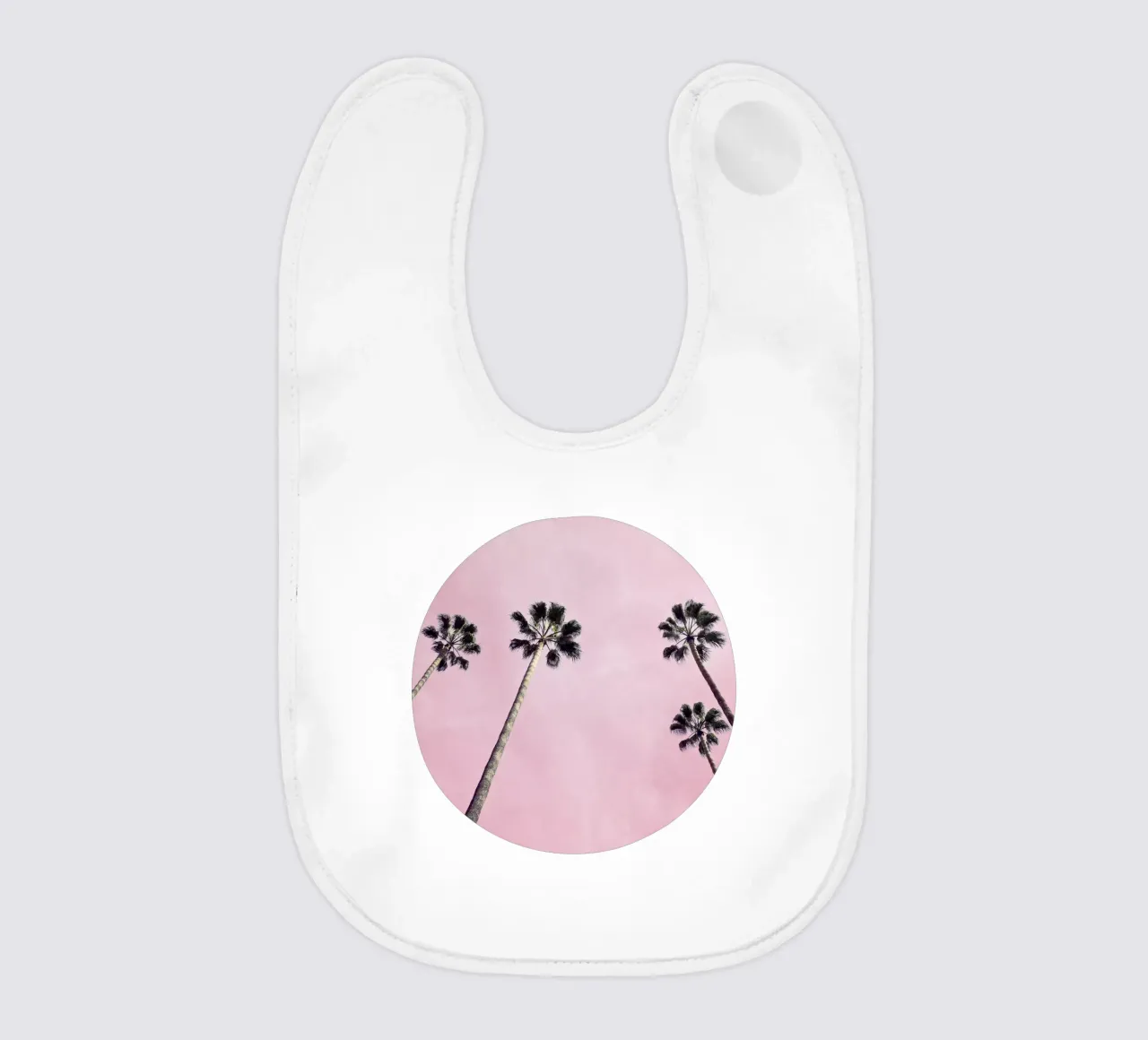 Pink Palms baby bib by Cassia Beck Photography