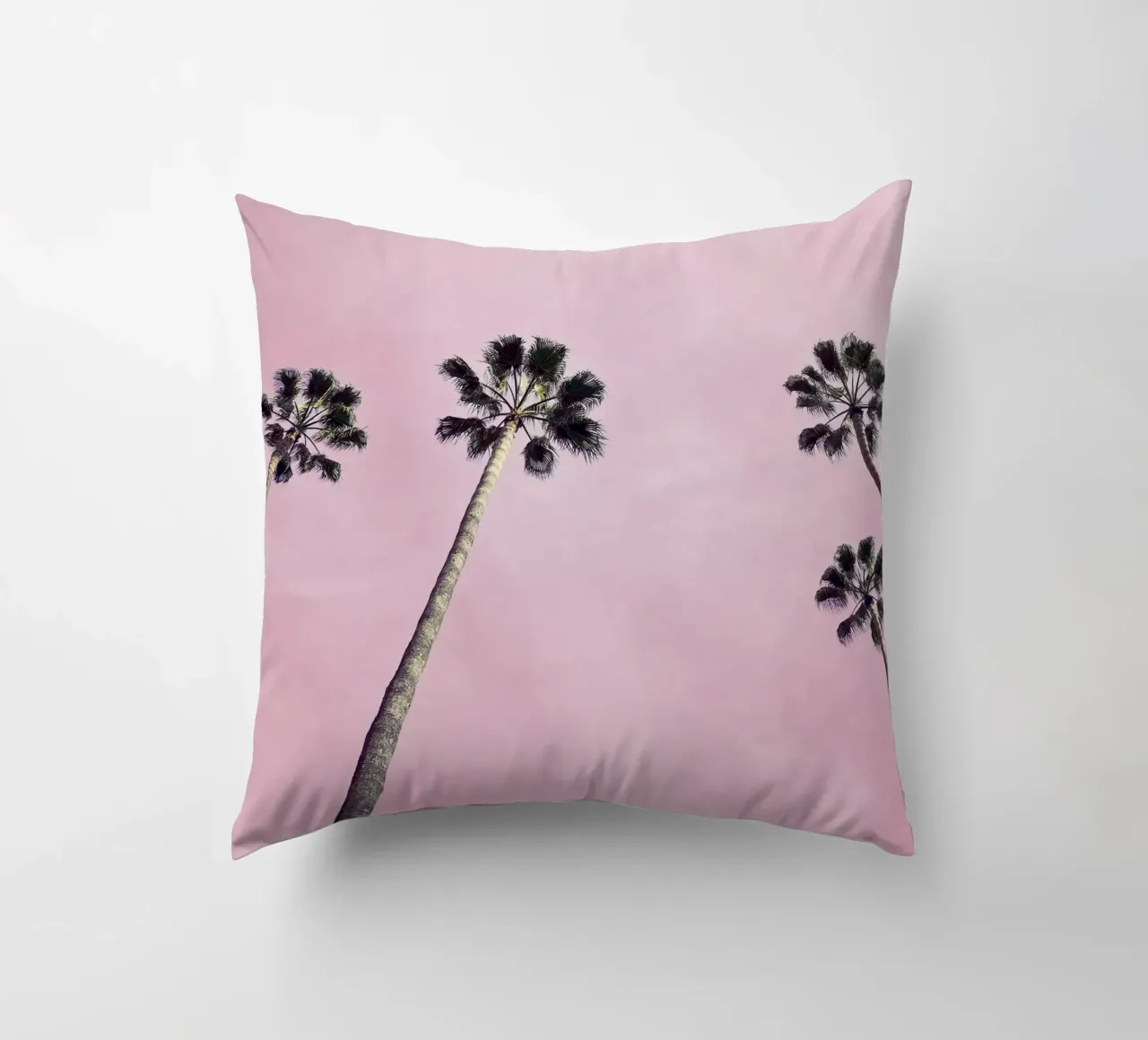 Pink Palms decorative cushion by Cassia Beck Photography