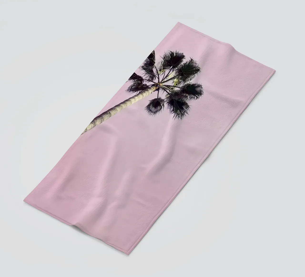 Pink Palms beach towel by Cassia Beck Photography