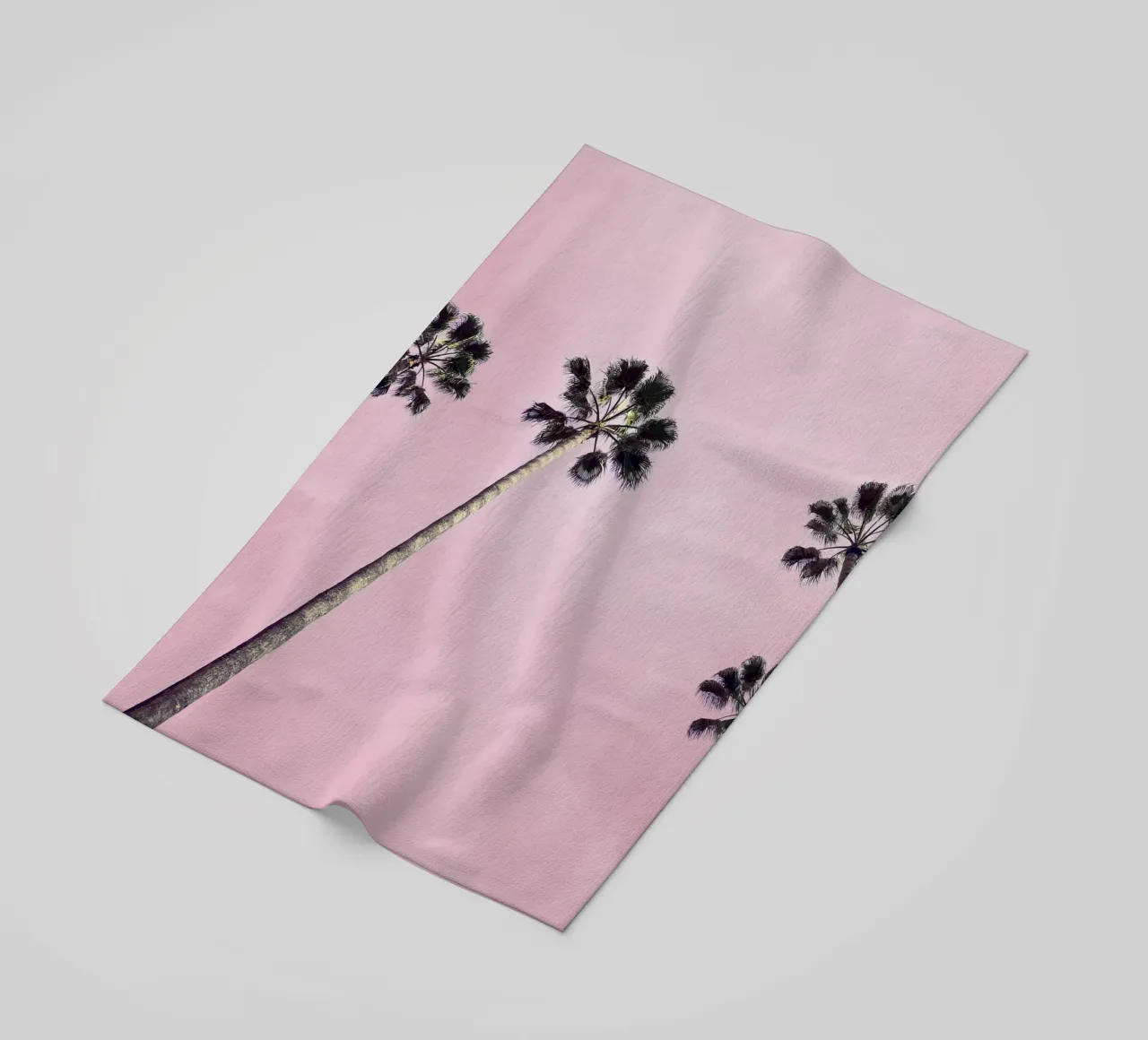 Pink Palms beach towel by Cassia Beck Photography