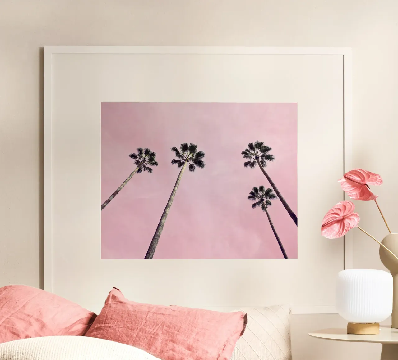 Pink Palms hahnemühle by Cassia Beck Photography