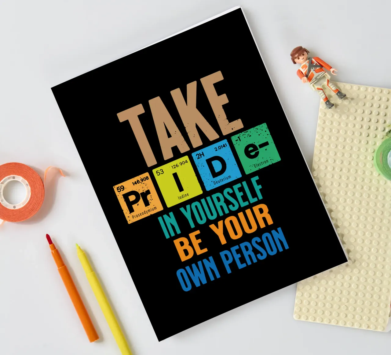 Take pride in yourself. Be your own person notebook by Gunawan Rb