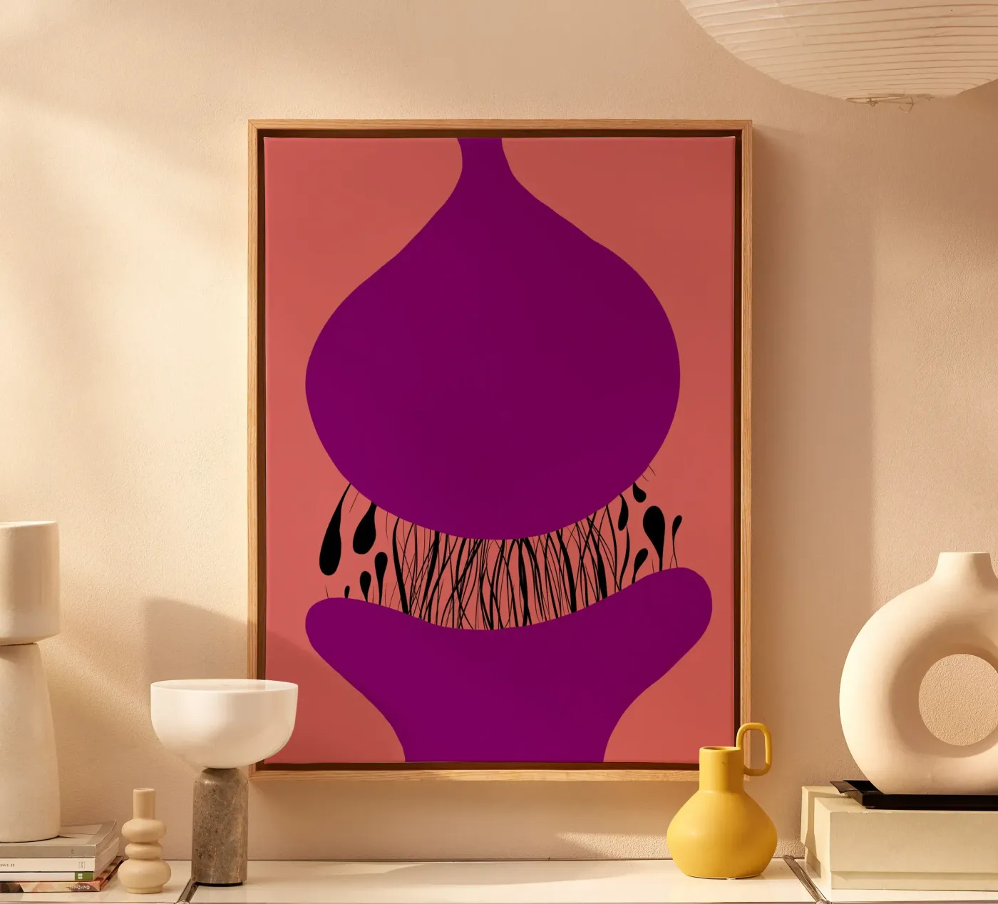 Synaptic cleft canvas by Ina Katzemann
