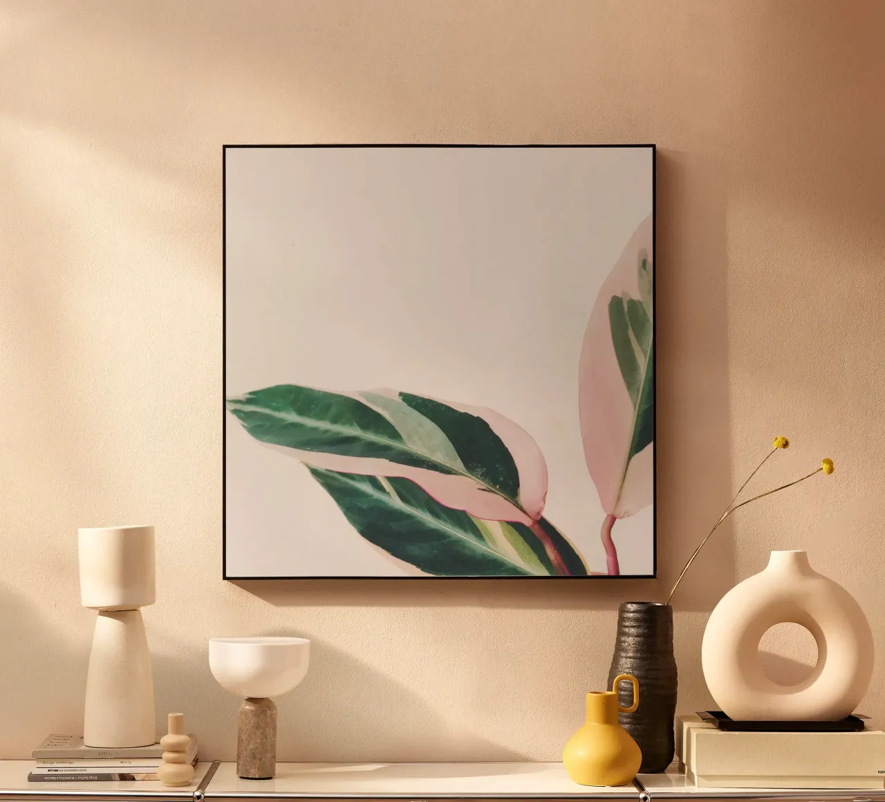 Foglie rosa II plexiglass da Cassia Beck Photography