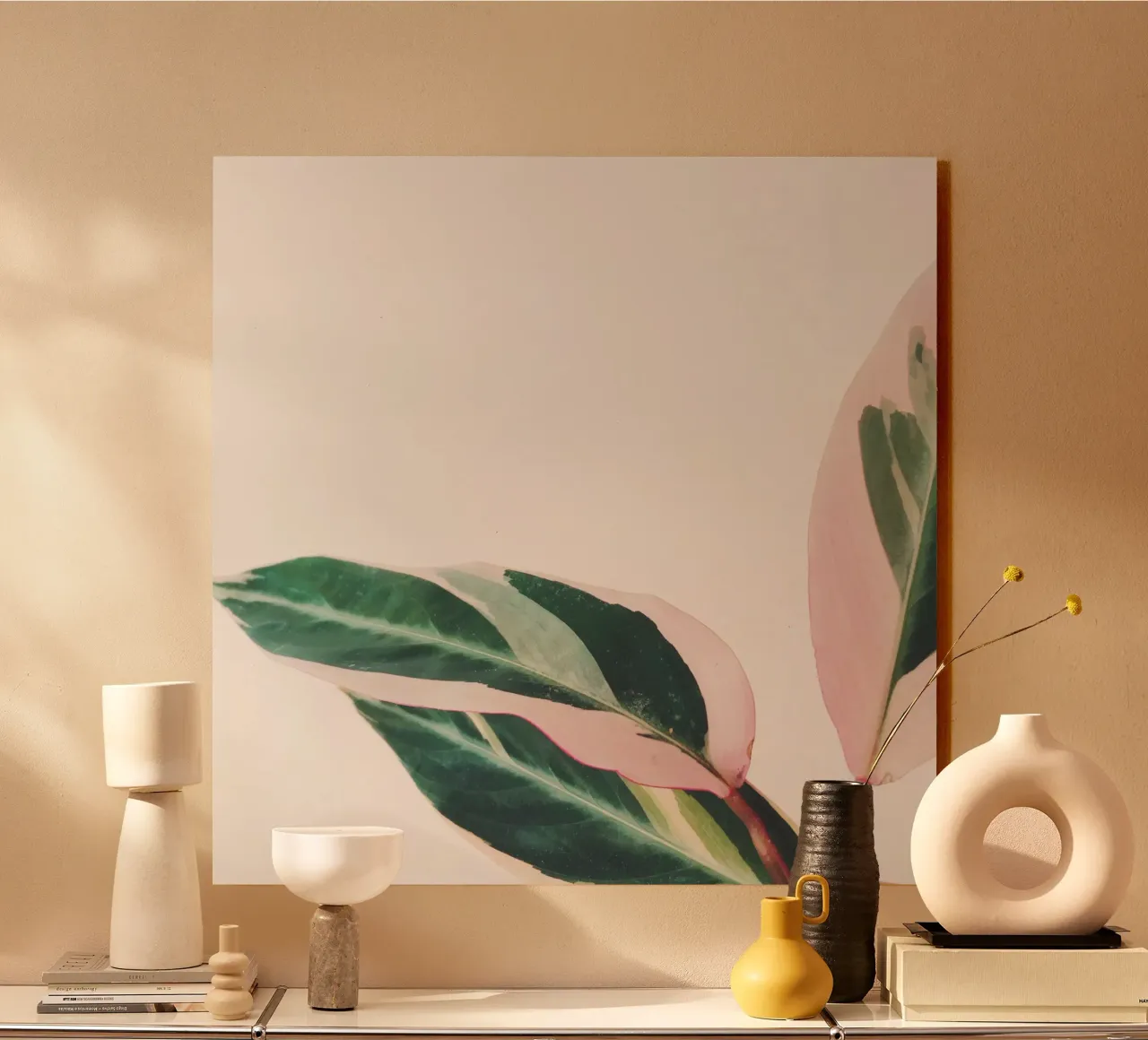 Foglie rosa II plexiglass da Cassia Beck Photography