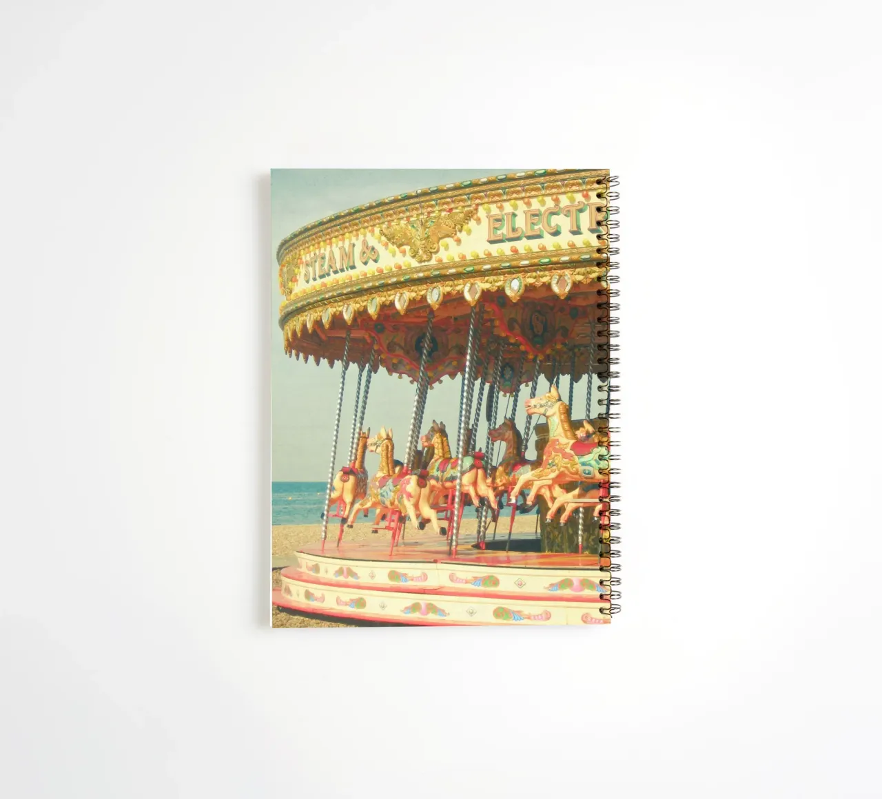 Seaside Carousel spiral notebook by Cassia Beck Photography