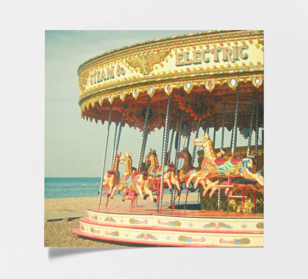 Seaside Carousel sticker sheet by Cassia Beck Photography