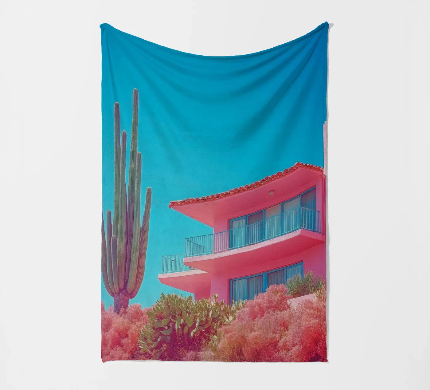 67 fleecedeken van Pink California | Affiches & Posters