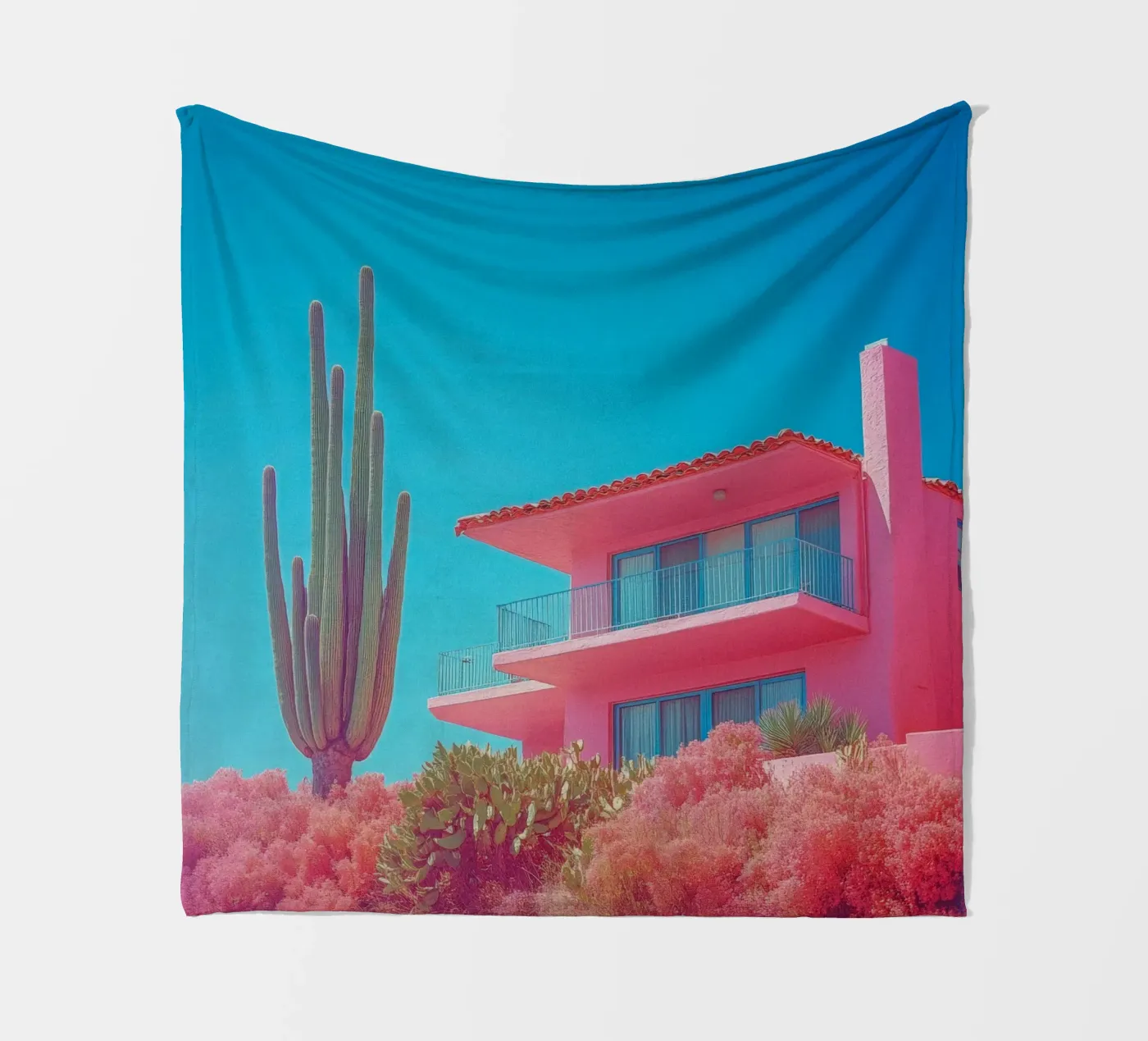 67 fleecedeken van Pink California | Affiches & Posters