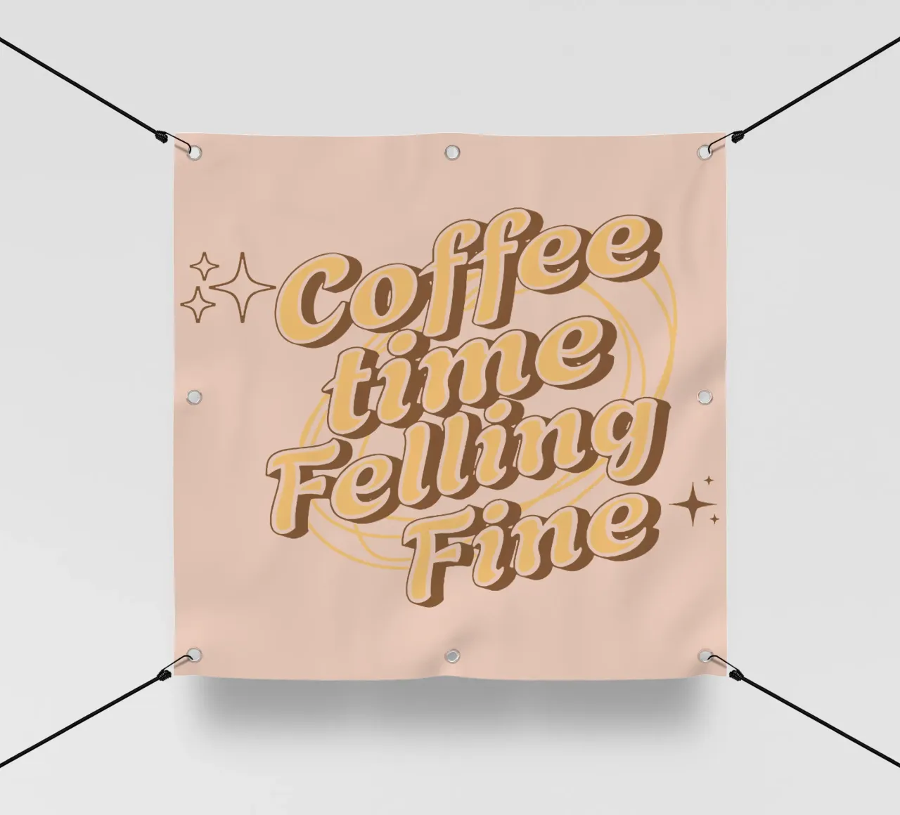 L'ora del caffè in cui ci si sente bene telo in pvc da Gunawan Rb