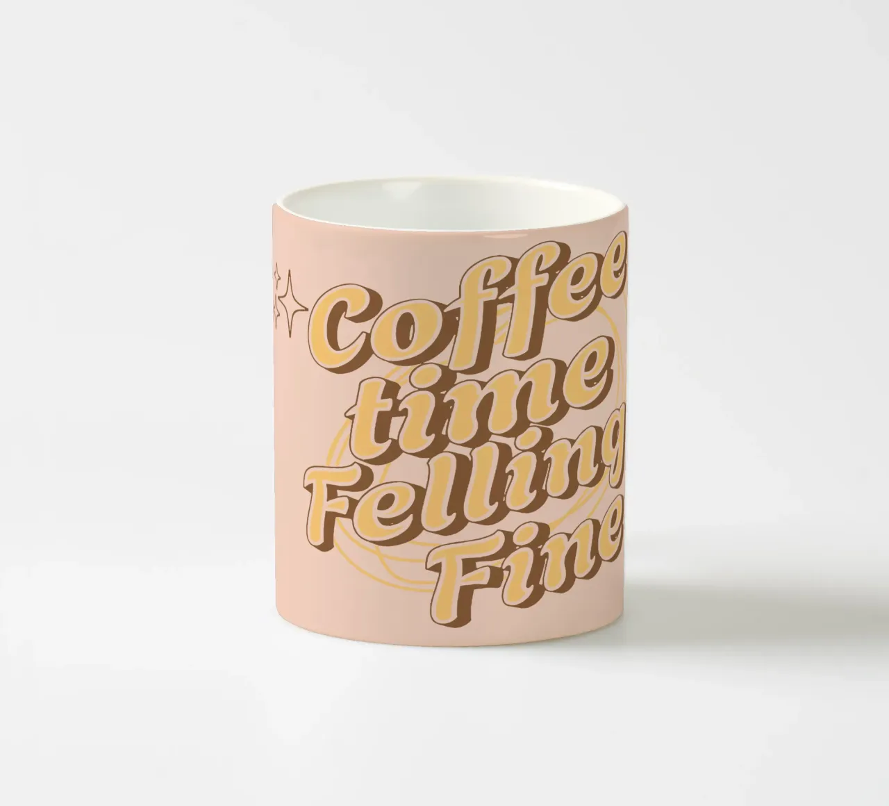 L'ora del caffè in cui ci si sente bene tazza in ceramica da Gunawan Rb