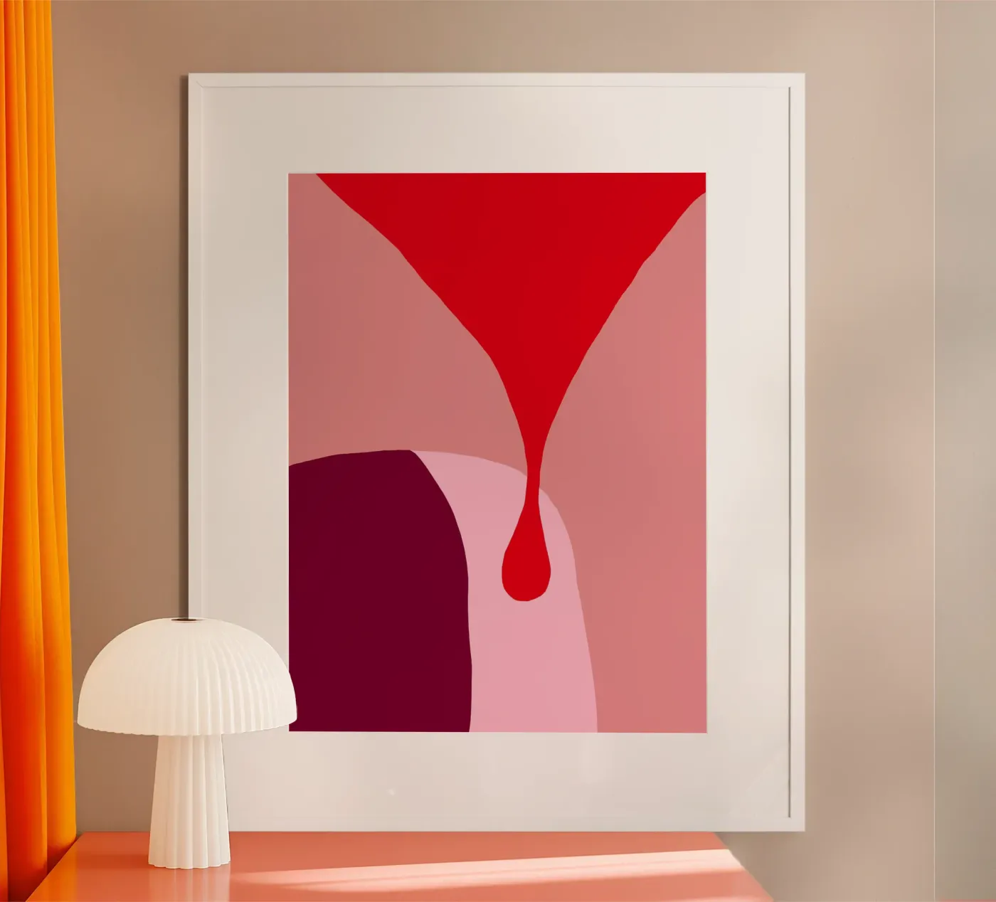 Big red drop poster by Ina Katzemann