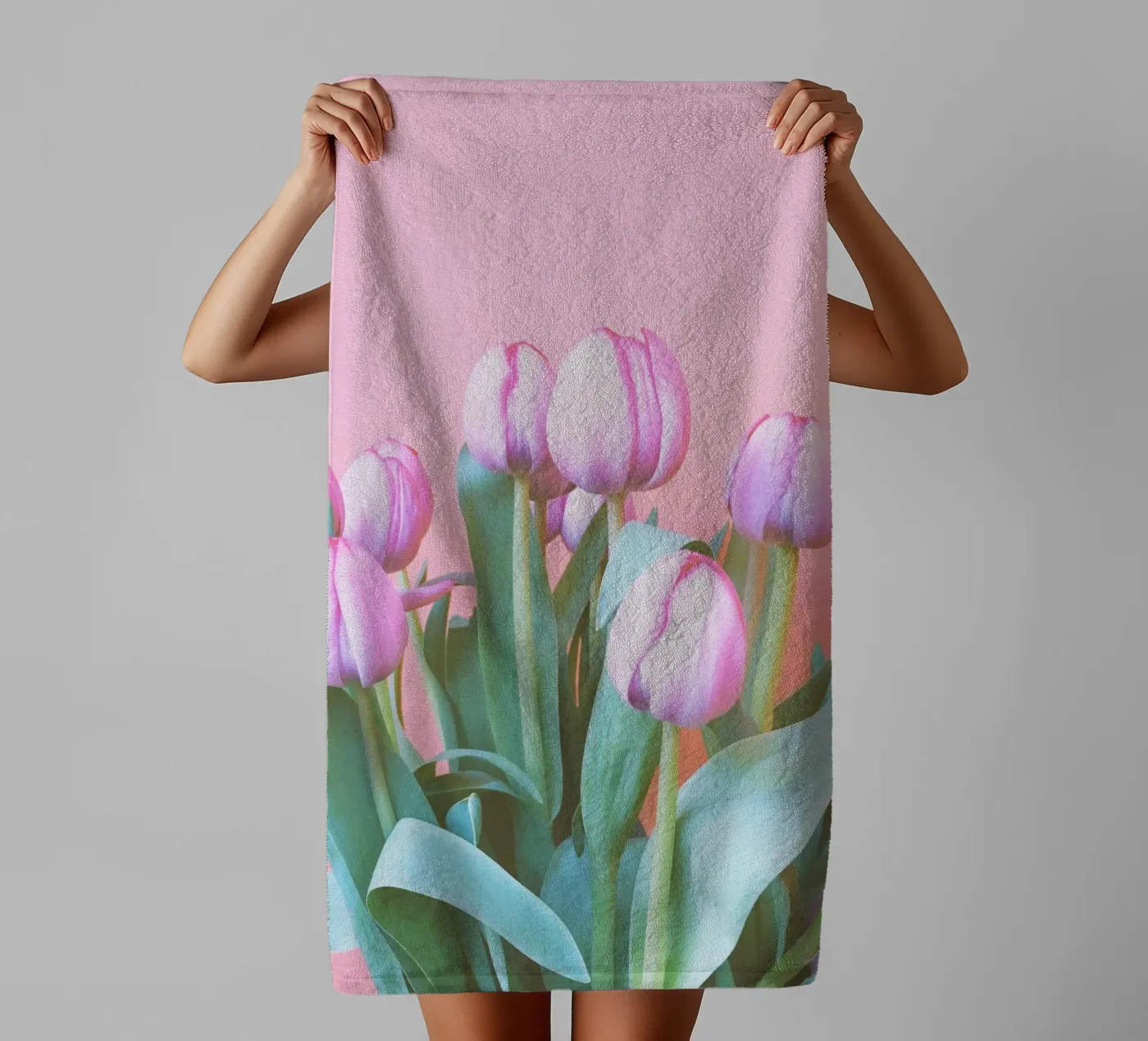 Spring Tulips towel by Cassia Beck Photography