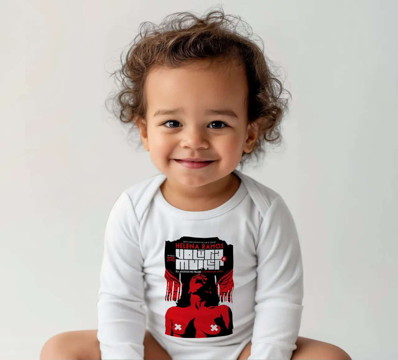 Volupia de Mulher long-sleeve baby romper by Butcher Billy