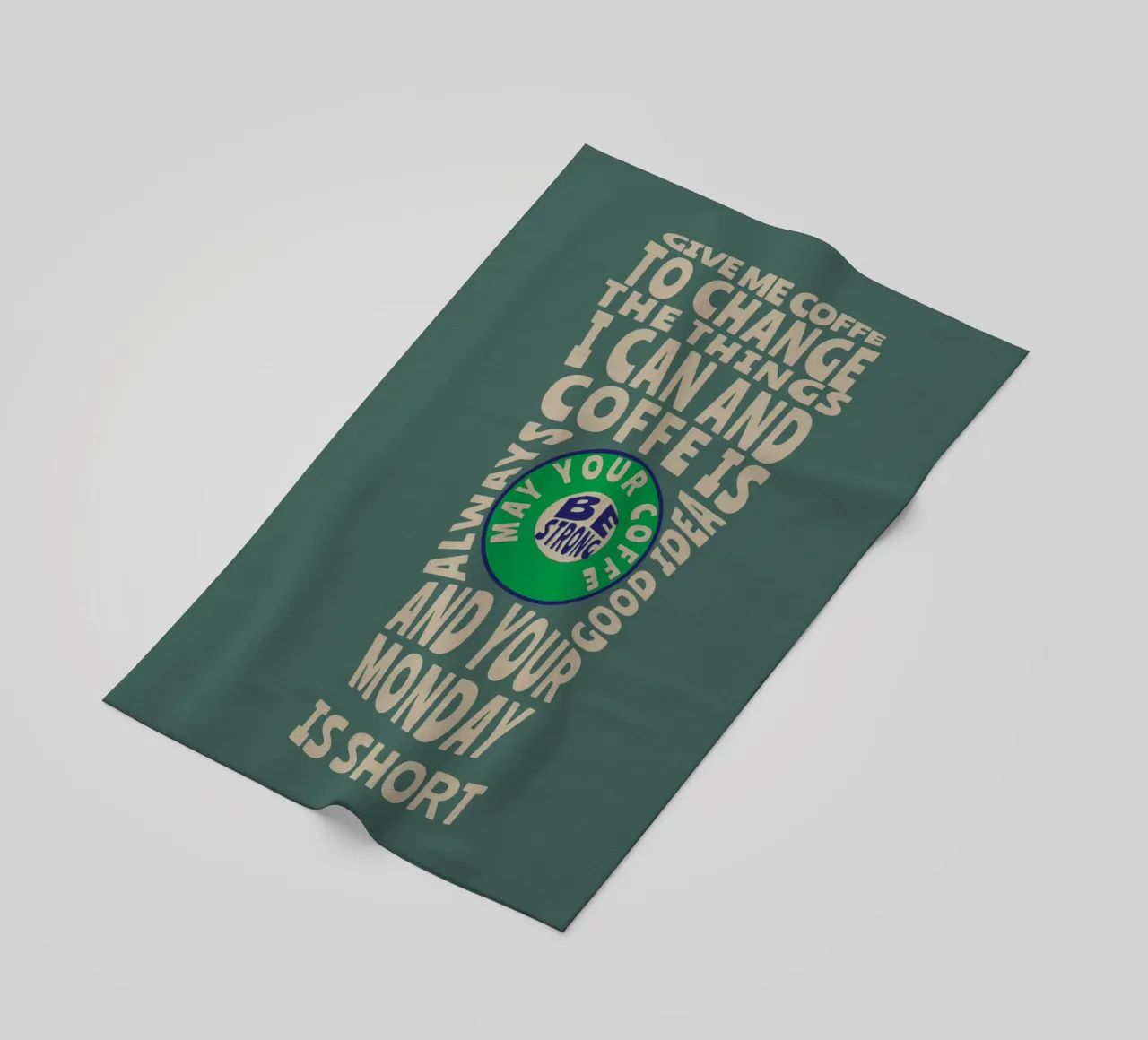 GIVE ME COFFE TO CHANGE THE THINGS I CAN AND COFFE IS ALWAYS beach towel by Gunawan Rb
