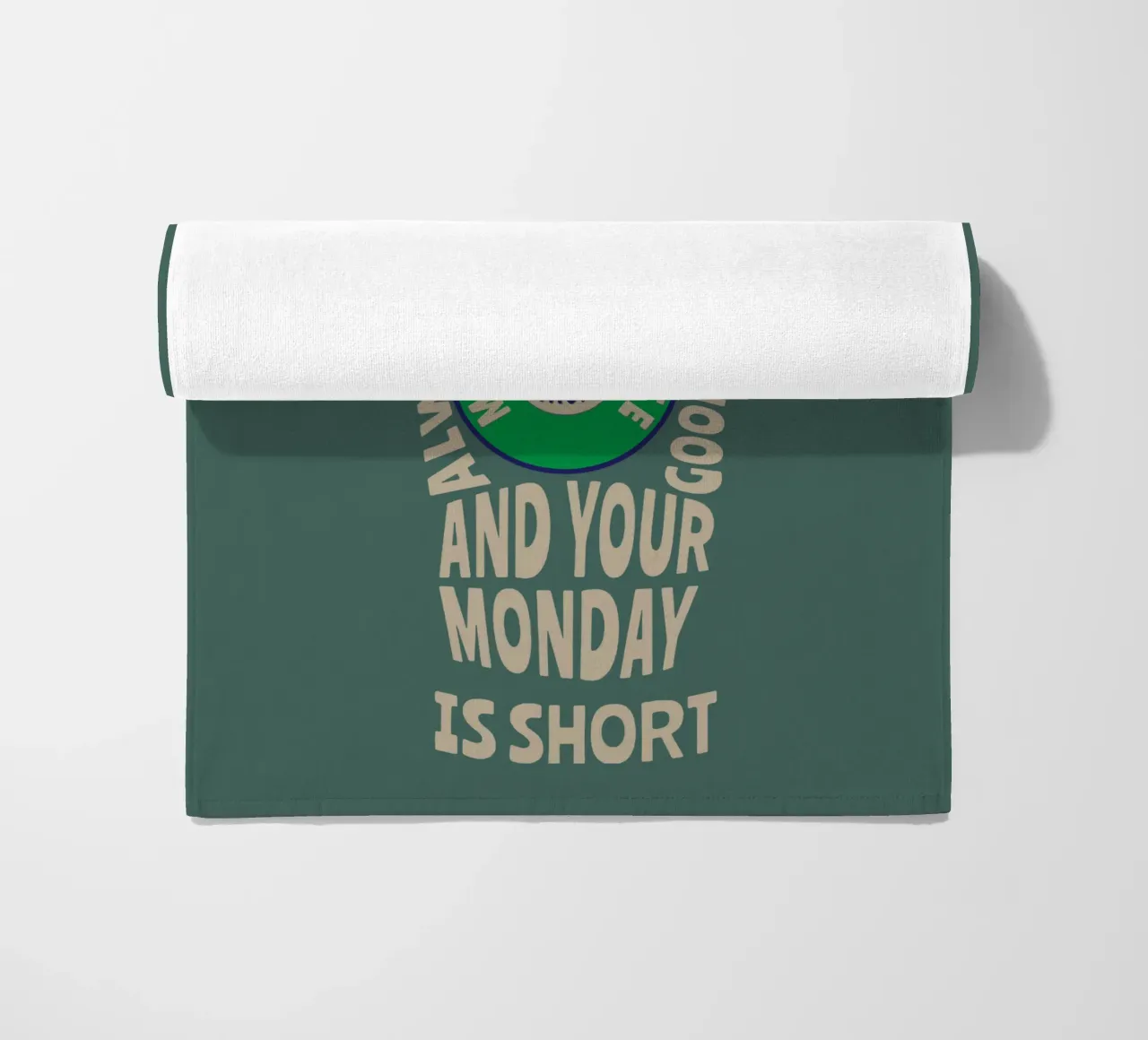 GIVE ME COFFE TO CHANGE THE THINGS I CAN AND COFFE IS ALWAYS beach towel by Gunawan Rb