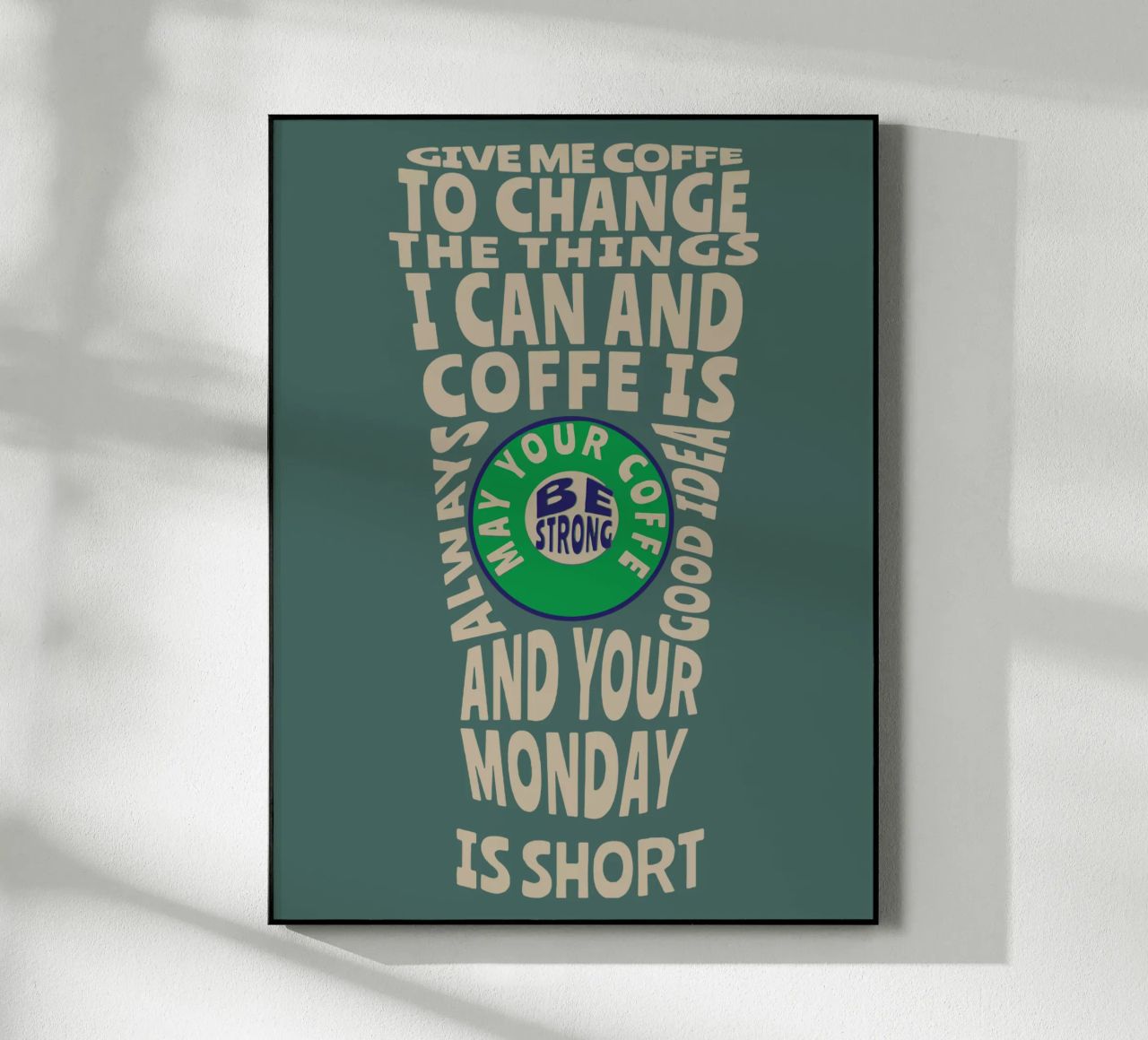 GIB MIR KAFFEE, UM DIE DINGE ZU ÄNDERN, DIE ICH ÄNDERN KANN, UND KAFFEE IST IMMER Acryl-Glas von Gunawan Rb