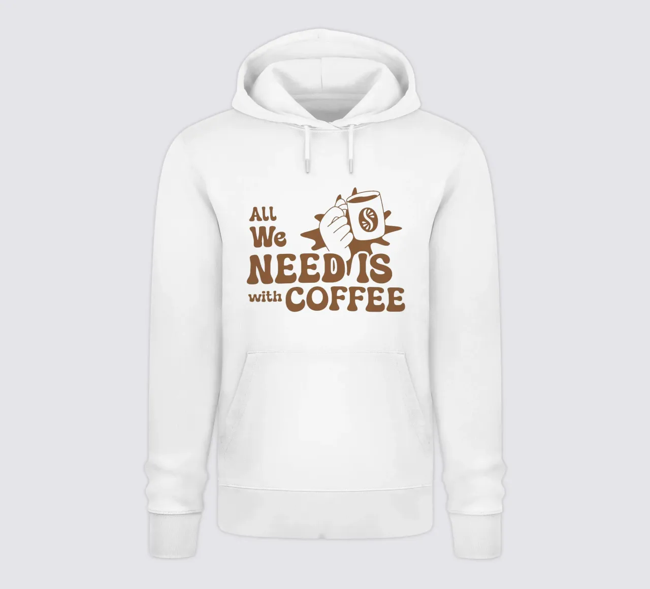 Tutto quello che ci serve è con il caffè felpa con cappuccio da Gunawan Rb