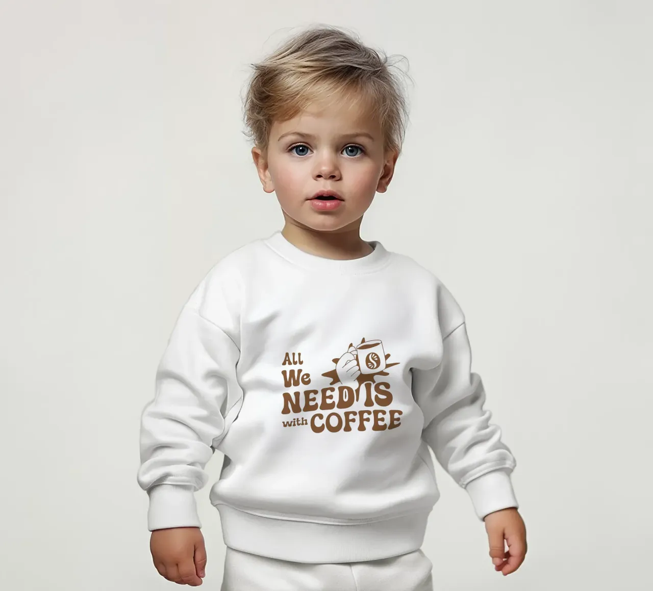 Tutto quello che ci serve è con il caffè felpa neonato da Gunawan Rb