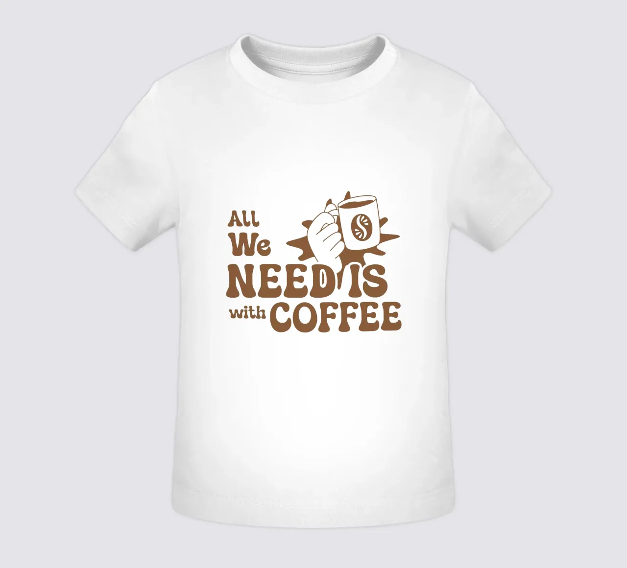Tutto quello che ci serve è con il caffè maglietta neonato da Gunawan Rb