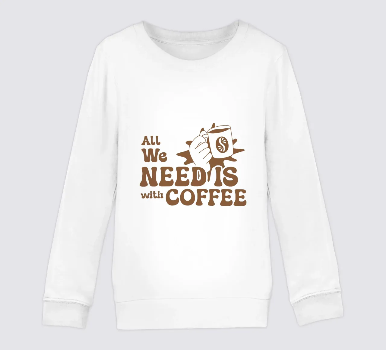 Tutto quello che ci serve è con il caffè felpa bambino da Gunawan Rb
