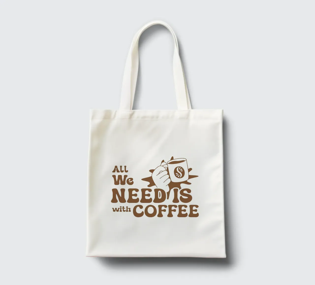 Tutto quello che ci serve è con il caffè borsa in juta da Gunawan Rb