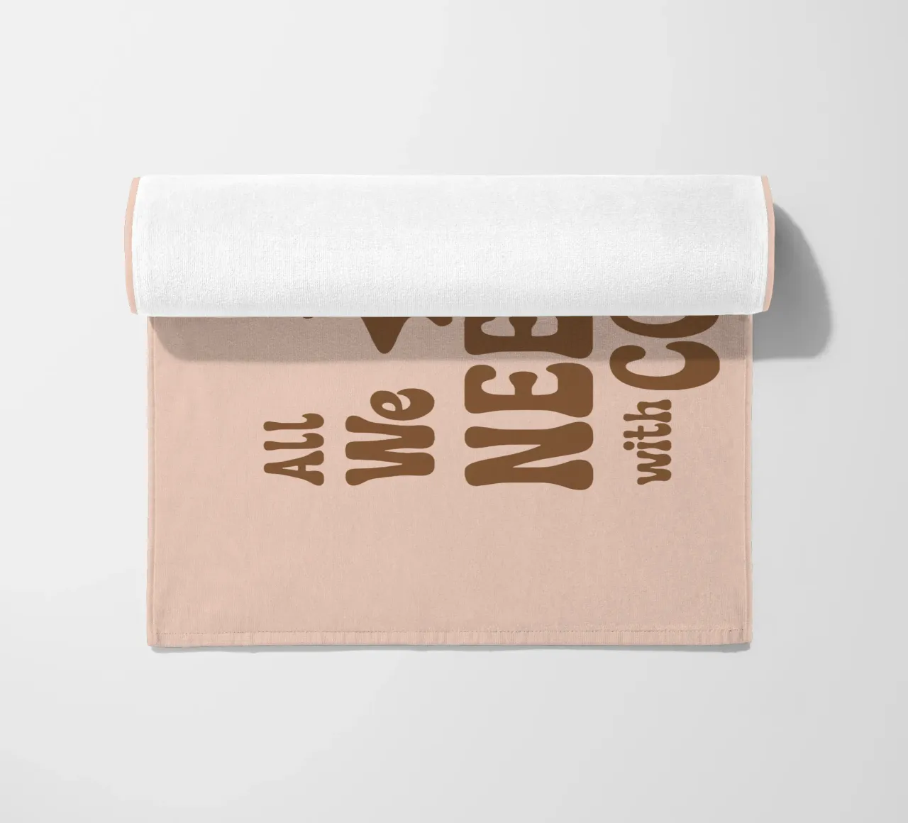 All We Need is with Coffee beach towel by Gunawan Rb