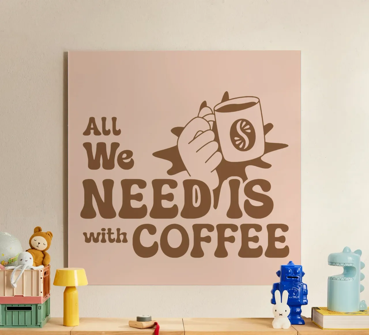 All We Need is with Coffee acrylic glass by Gunawan Rb