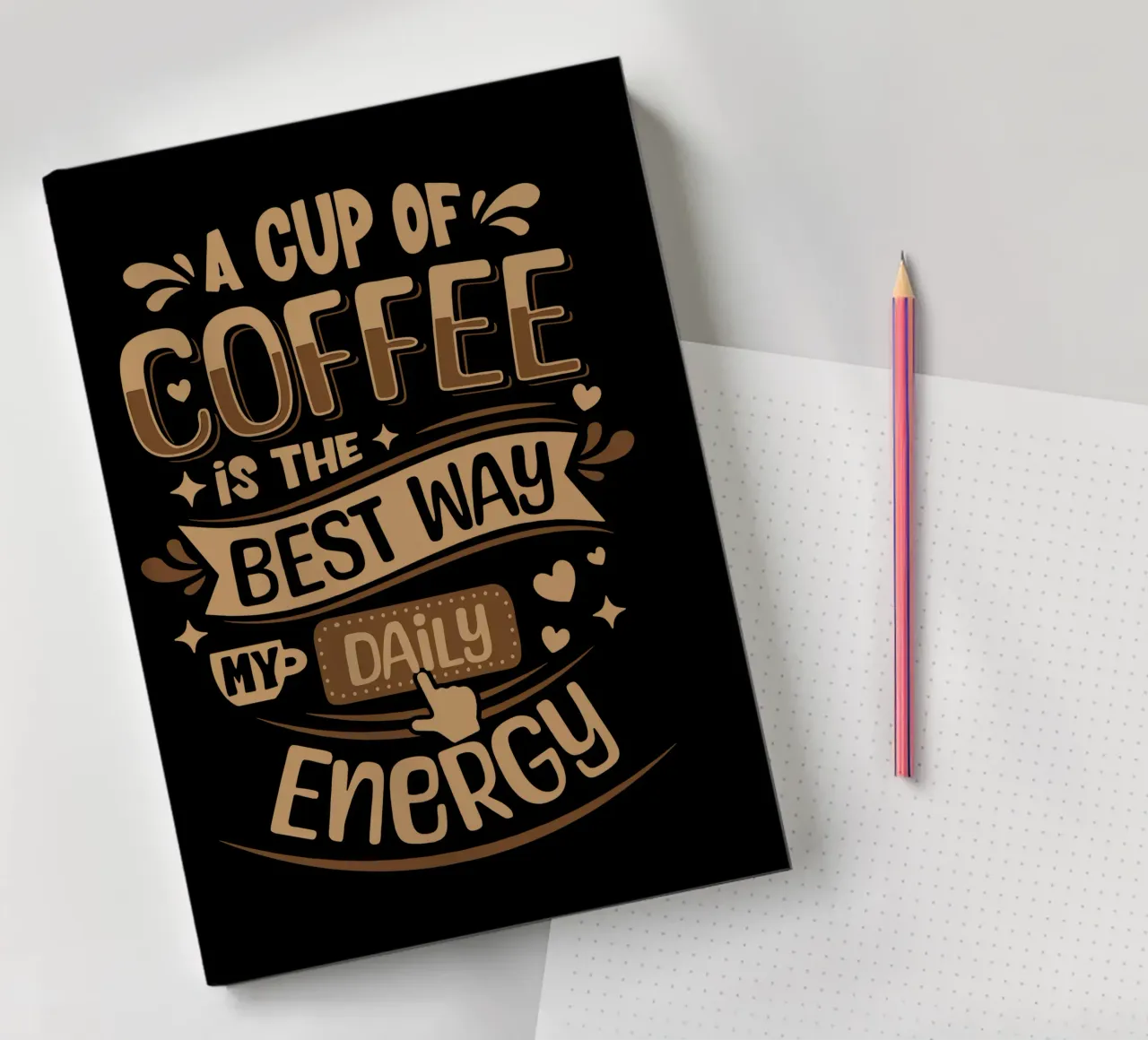 A Cup of Coffee is The Best My Daily Energy notebook by Gunawan Rb