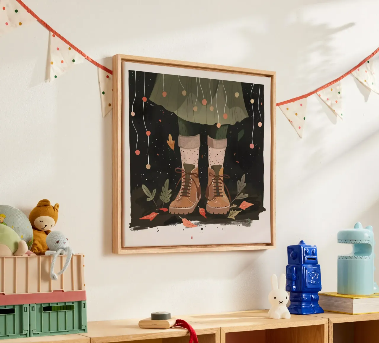 Small Steps, Big Dreams canvas with Floater frame by ArtsySesta