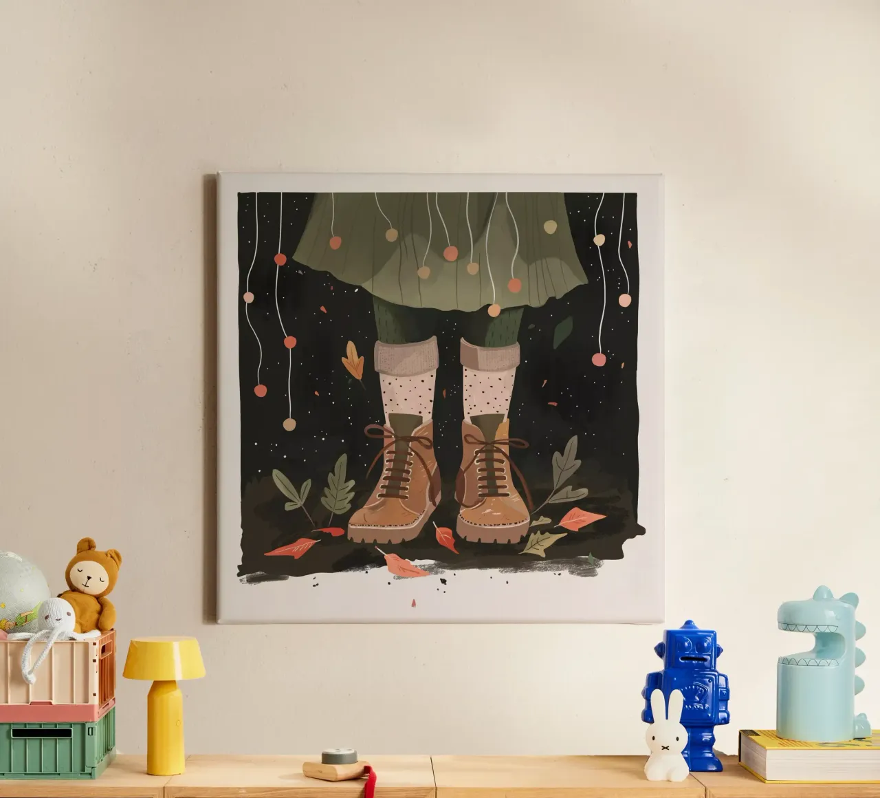 Small Steps, Big Dreams canvas with Floater frame by ArtsySesta
