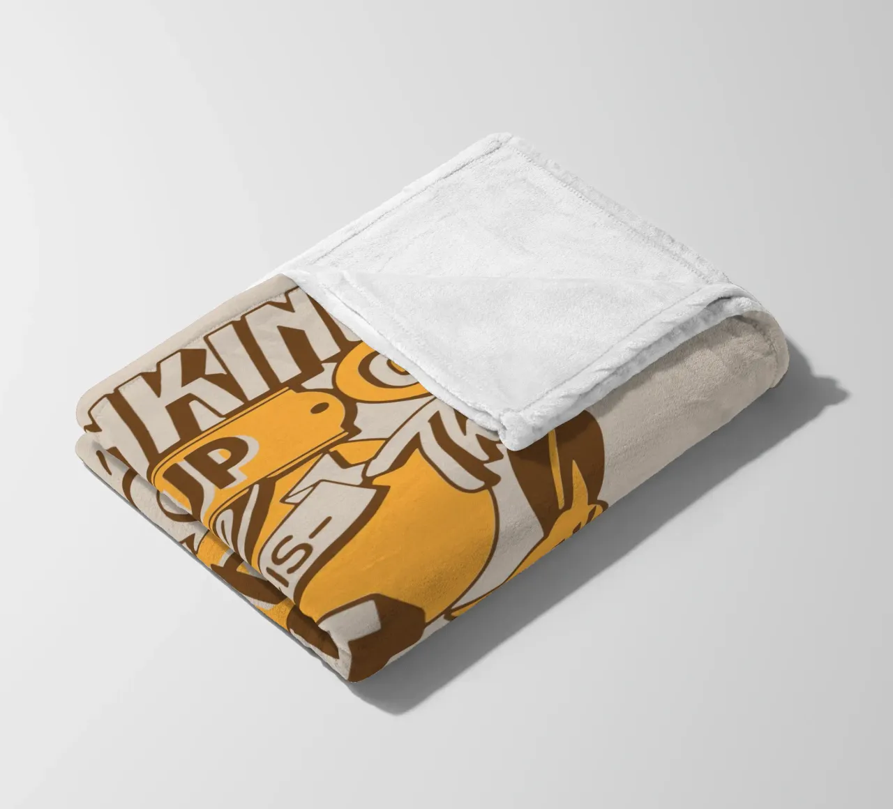 Bere una tazza di caffè è il modo migliore per iniziare la giornata coperta in pile da Gunawan Rb