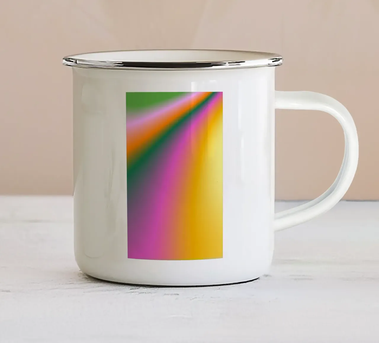 RAINBOW BLESSINGS tazza in smalto da ÂME LIBRE STUDIO