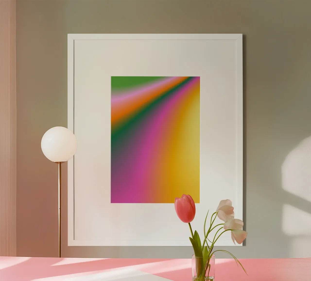 RAINBOW BLESSINGS poster con telaio in alluminio da ÂME LIBRE STUDIO