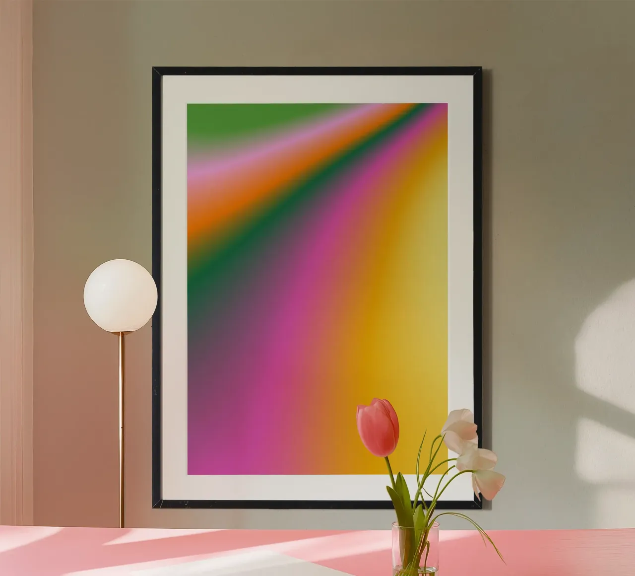 RAINBOW BLESSINGS poster con telaio in alluminio da ÂME LIBRE STUDIO