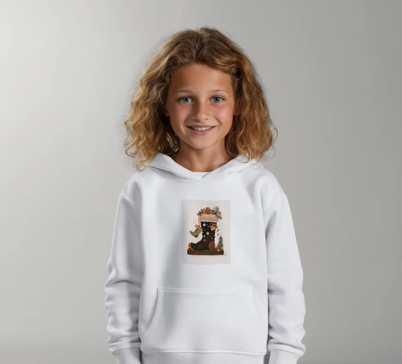 Bas de Noël sweat à capuche enfant de ArtsySesta