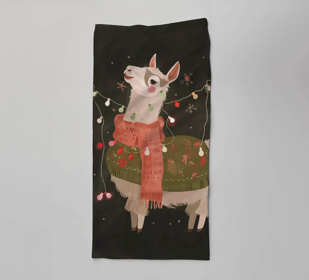 Holiday Llama Joy towel by ArtsySesta
