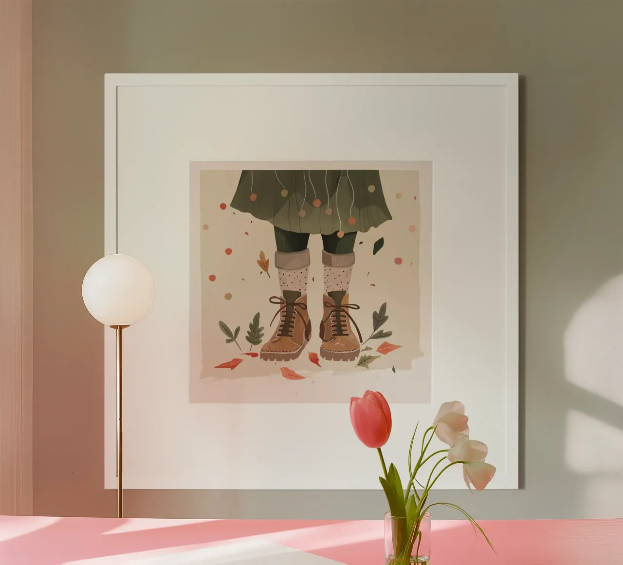 Piccoli passi, grandi sogni ll poster con telaio in plastica da ArtsySesta