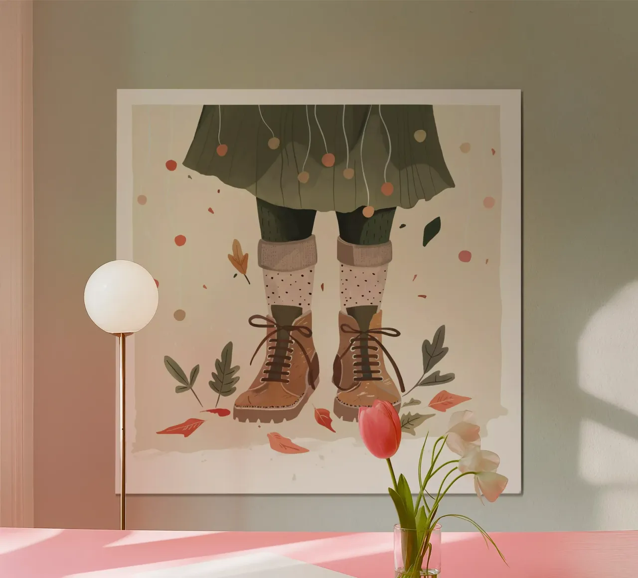 Piccoli passi, grandi sogni ll poster con telaio in plastica da ArtsySesta