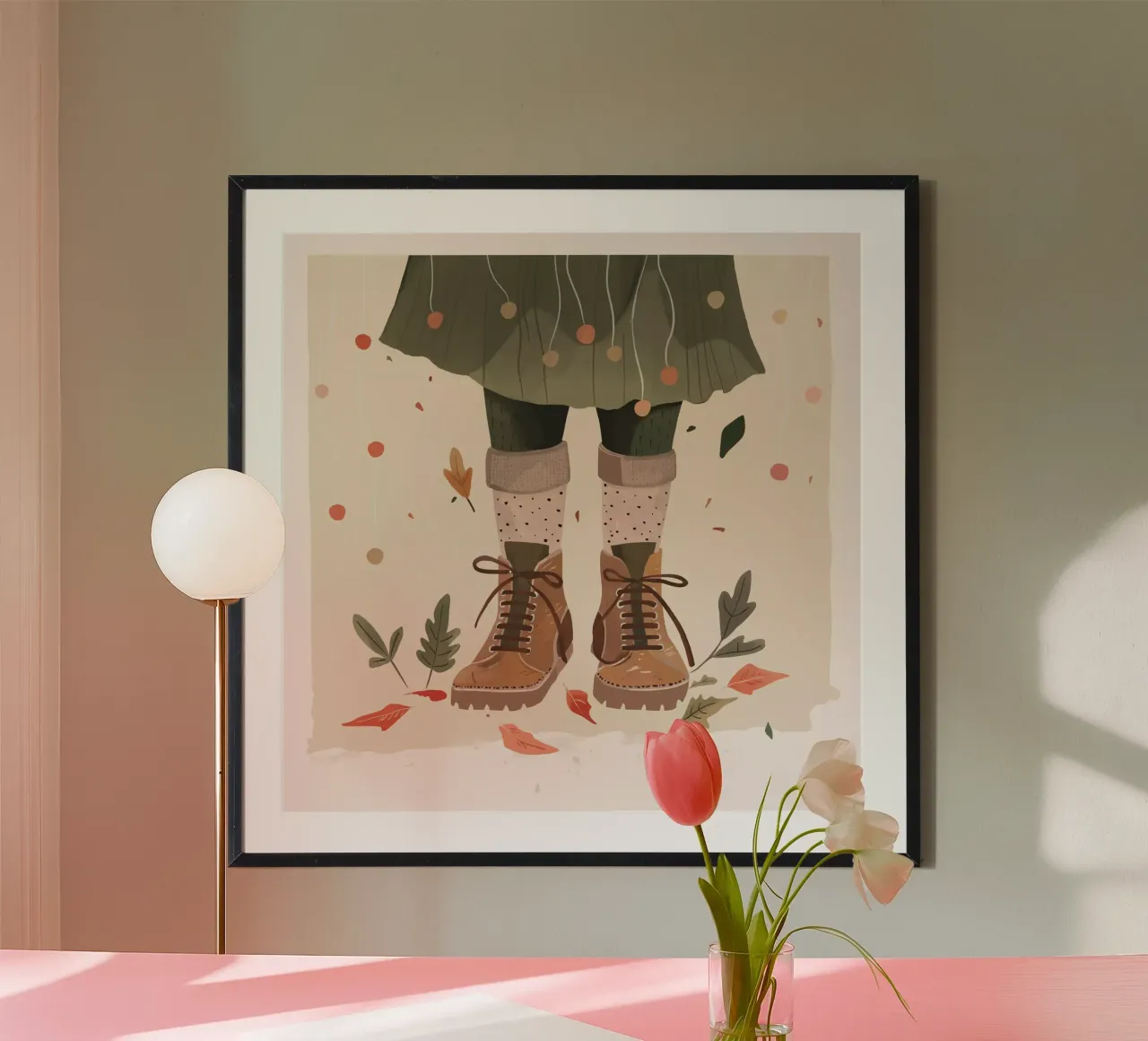 Piccoli passi, grandi sogni ll poster con telaio in plastica da ArtsySesta