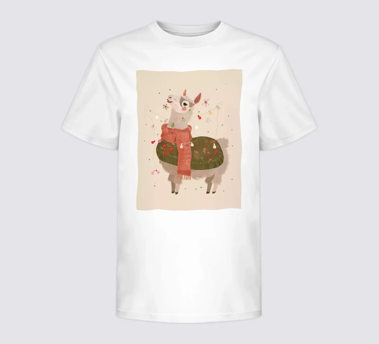 Holiday Llama Joy ll kids t-shirt by ArtsySesta