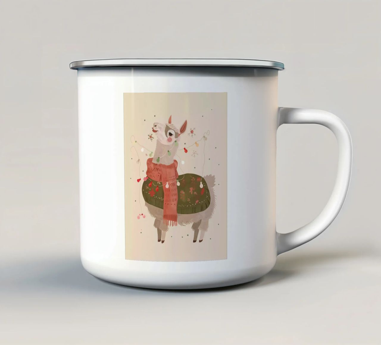 Vacanze Llama Joy ll tazza in smalto da ArtsySesta